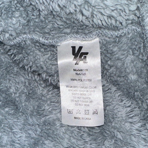 Dusty Blue/Gray YoungLA Teddy Bear Hoodie - Picture 5 of 5